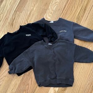 Zara Kids Black and Gray Sweatshirts